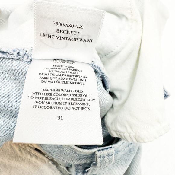 Rails Beckett Light Vintage Wash Denim Straight Leg Boyfriend Jeans Size 31 - Picture 9 of 11